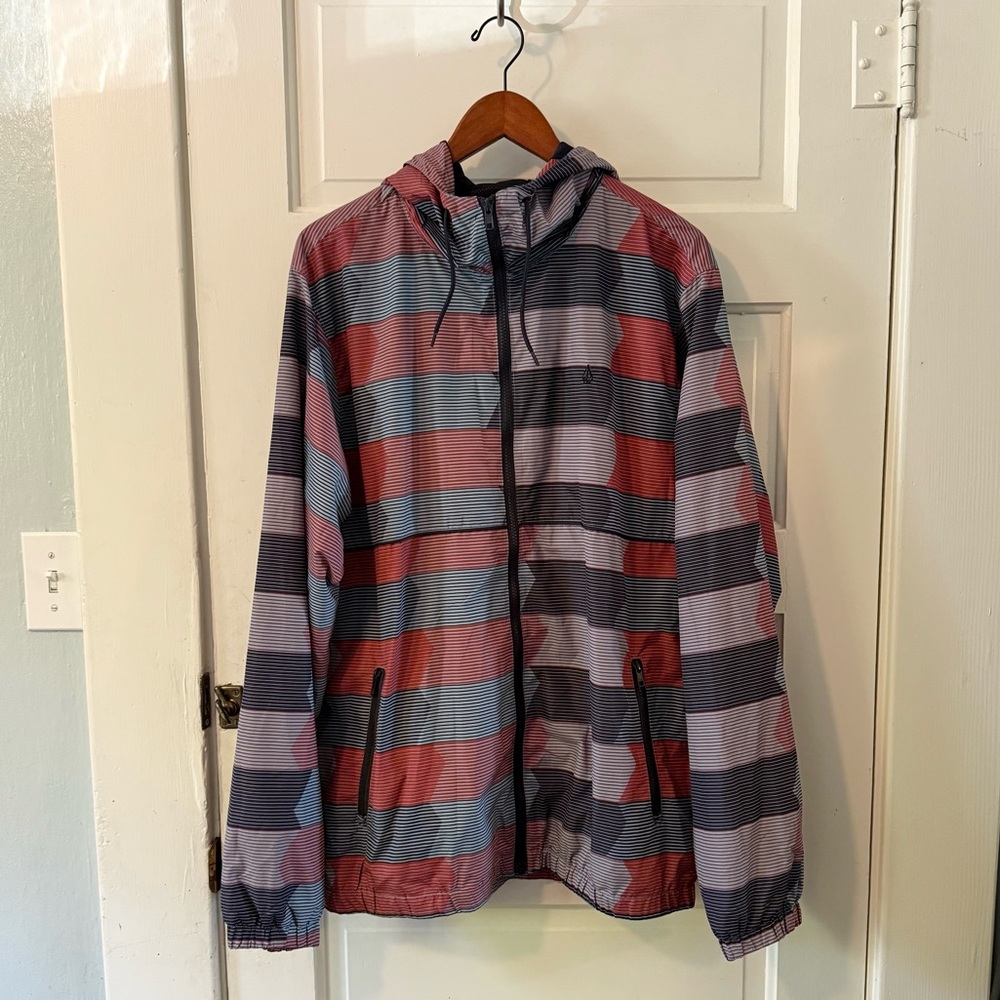 Volcom Men’s Geometric Print Windbreaker Jacket - XL